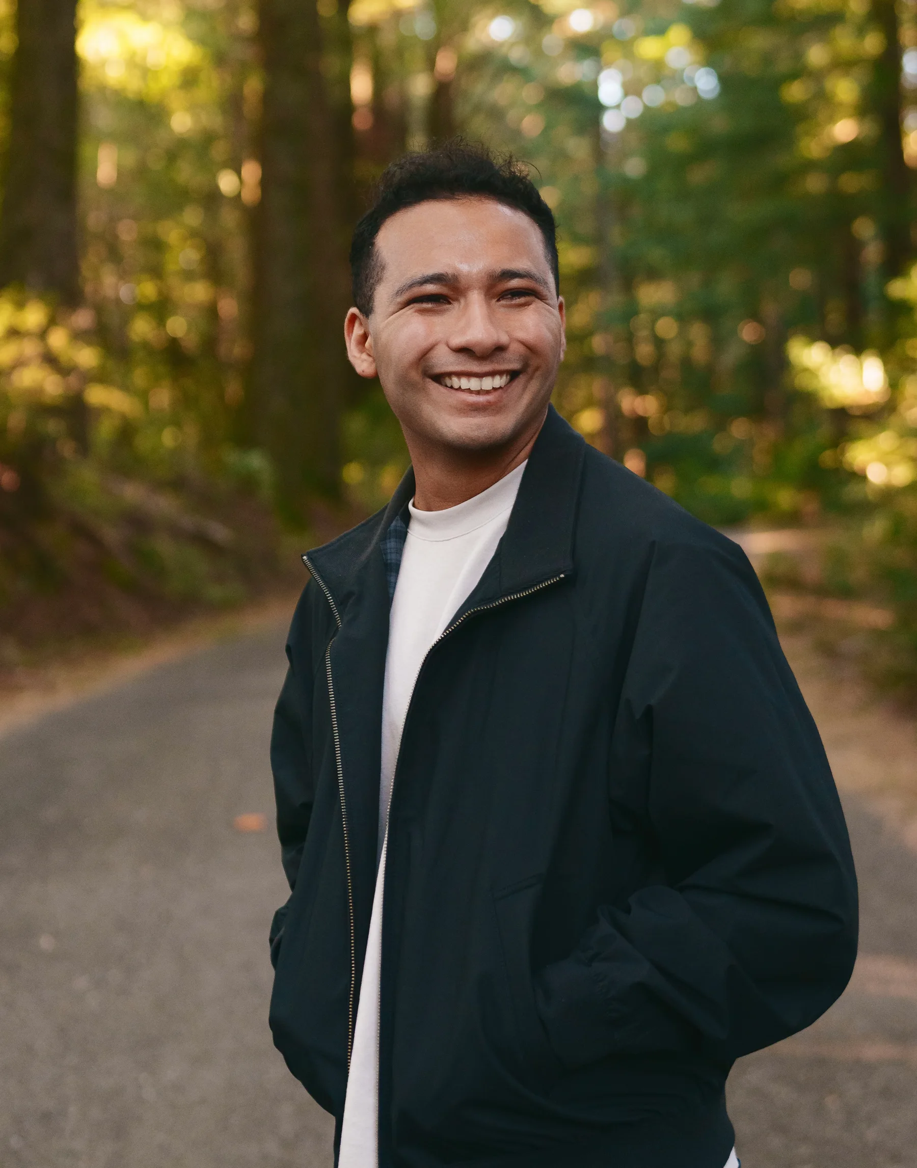 San Francisco photographer Chris Solorzano in a natural outdoor setting